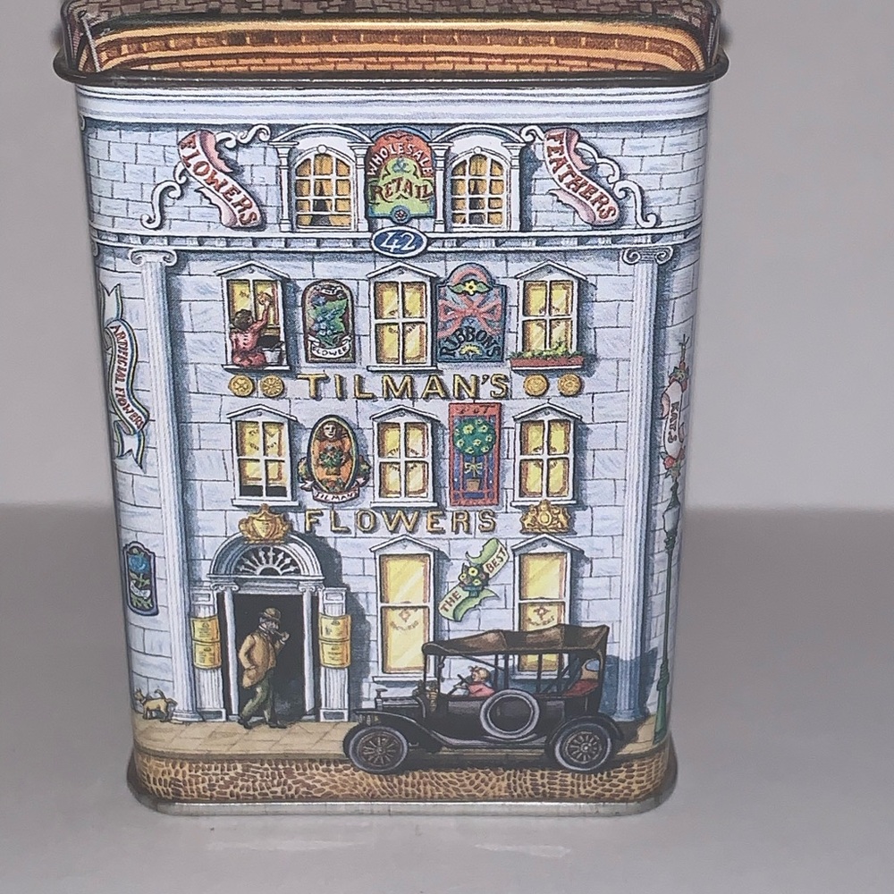Vintage Ian Logan Tin with Floral Shop Design